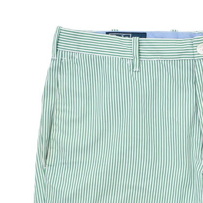 Polo Ralph Lauren Seersucker Shorts Size 32 - Green/White Stripes