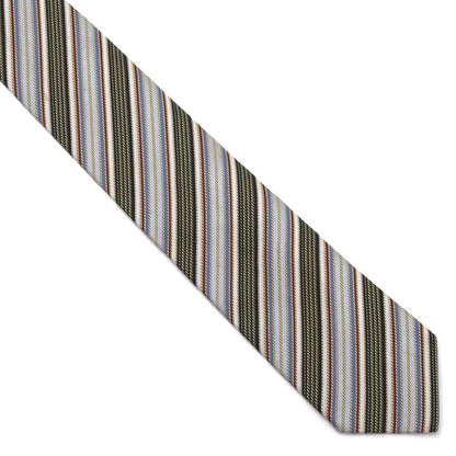 Ermenegildo Zegna Seide-Baumwolle Krawatte Made in Italy – Streifen