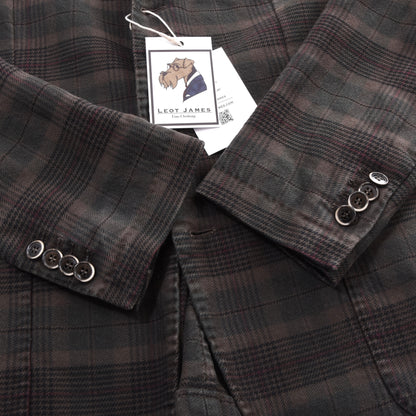 L.B.M. 1911 Unstructured Cotton Jacket Size 50 ca. 52.5cm - Plaid