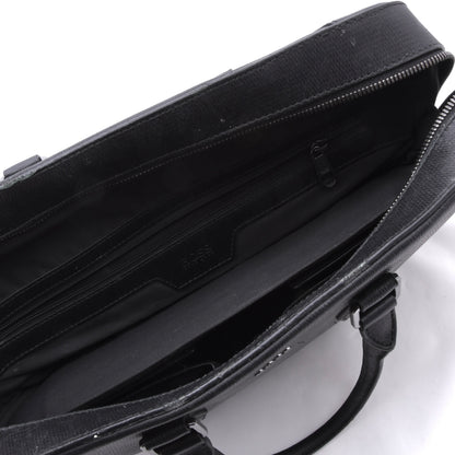 Hugo Boss Ledertasche/Laptop-Tablet-Tasche ca. 40cm - Schwarz