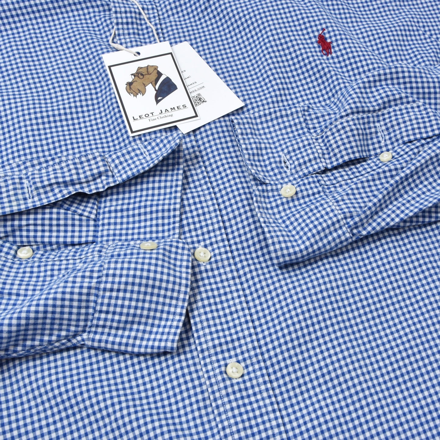 Polo Ralph Lauren Shirt Size 5XB ca. 94.5cm Chest - Blue & White