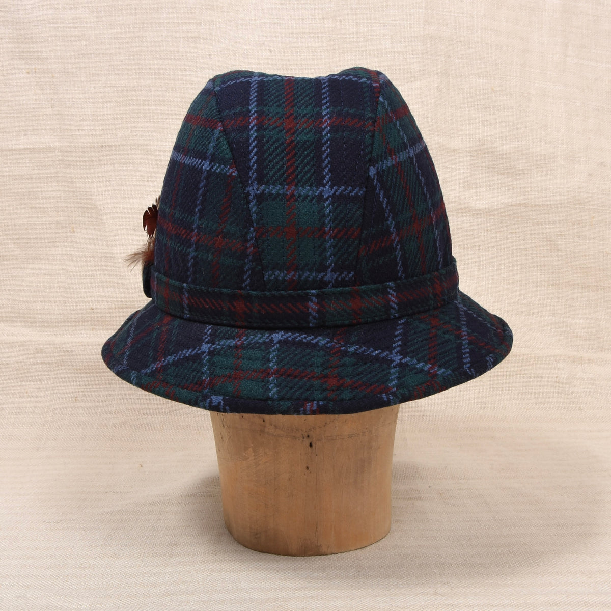 Vintage DAKS London Wolle Ghillie/Bucket Hut Gr. M - Tartan