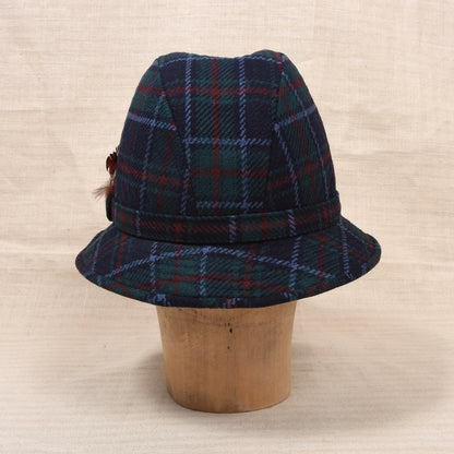 Vintage DAKS London Wolle Ghillie/Bucket Hut Gr. M - Tartan