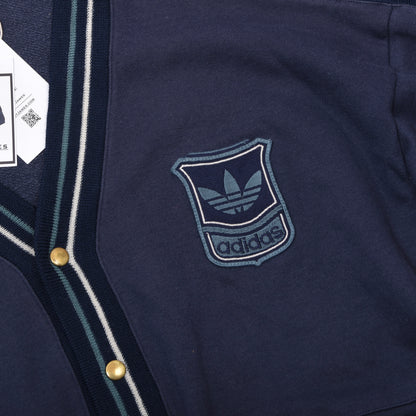 Vintage 1980er Adidas Strickjacke Größe 50 ca. 58cm - Blau