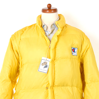 Vintage Champion Down Puffer Coat Size XL- Yellow