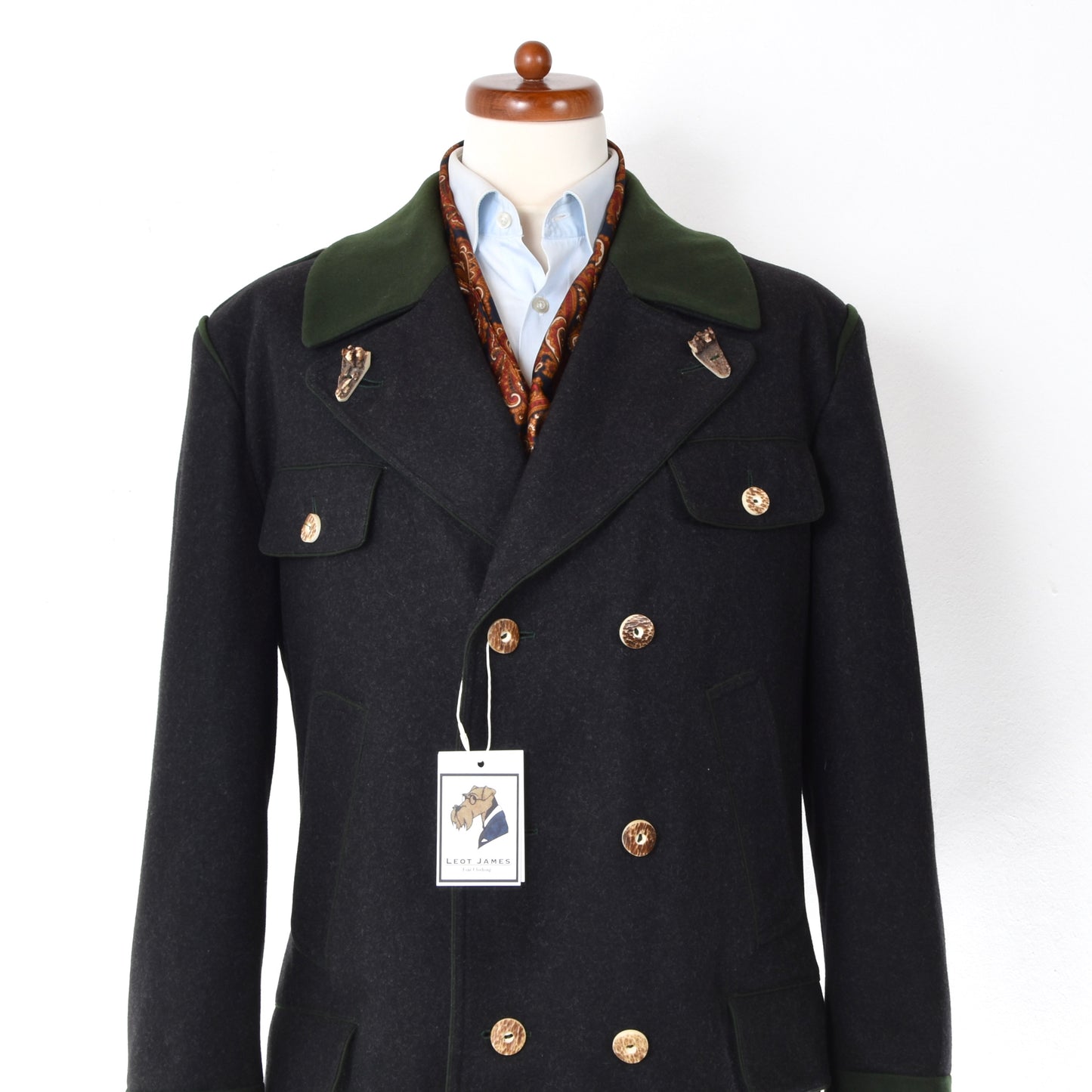 Lodenfrey Wool Blend Schladminger Style Coat Size 48 Chest ca. 60cm