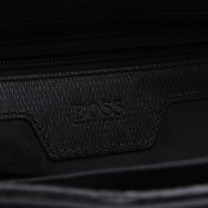 Hugo Boss Ledertasche/Laptop-Tablet-Tasche ca. 40cm - Schwarz