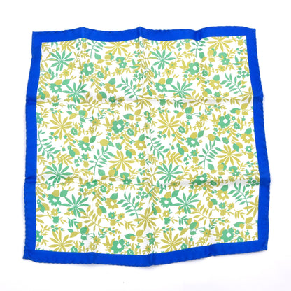 Classic Seide Einstecktuch 31x31 cm Made in Italy  - Blau/Grün