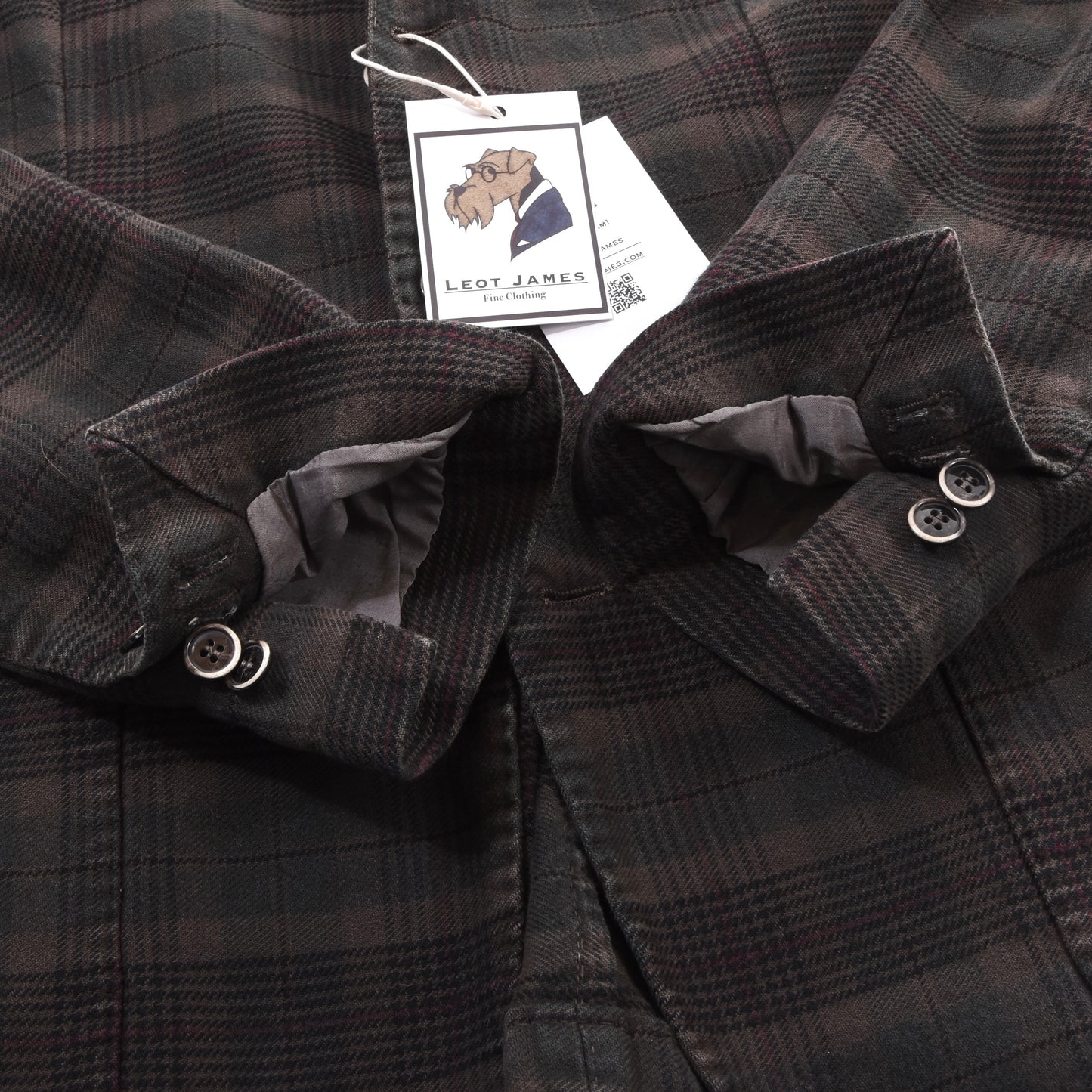 L.B.M. 1911 Unstructured Cotton Jacket Size 50 ca. 52.5cm - Plaid