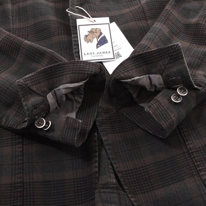 L.B.M. 1911 Unstructured Cotton Jacket Size 50 ca. 52.5cm - Plaid