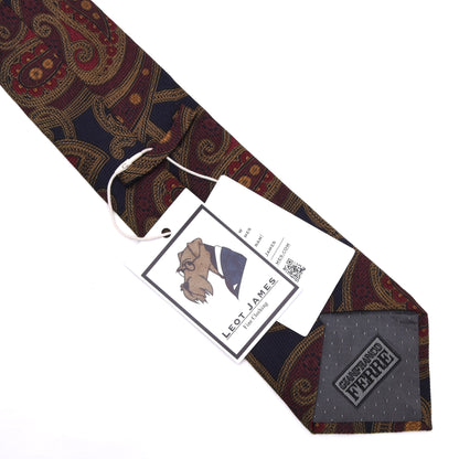 Vintage Gianfranco Ferré Silk Tie Made in Italy - Navy Paisley