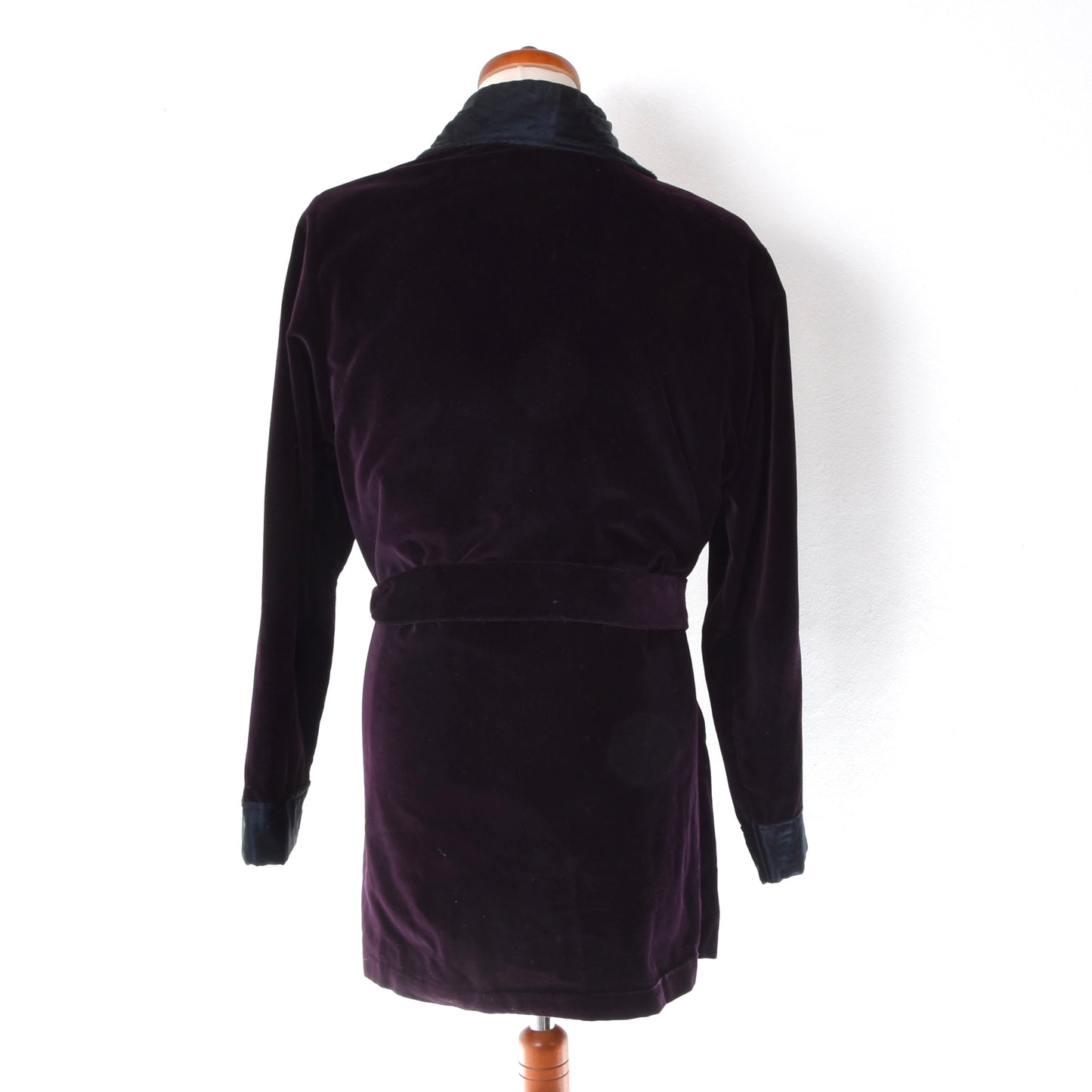 Vintage Palmers Velvet Smoking Jacket/Robe - Aubergine/Eggplant