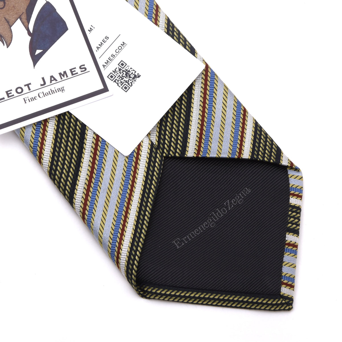 Ermenegildo Zegna Seide-Baumwolle Krawatte Made in Italy – Streifen