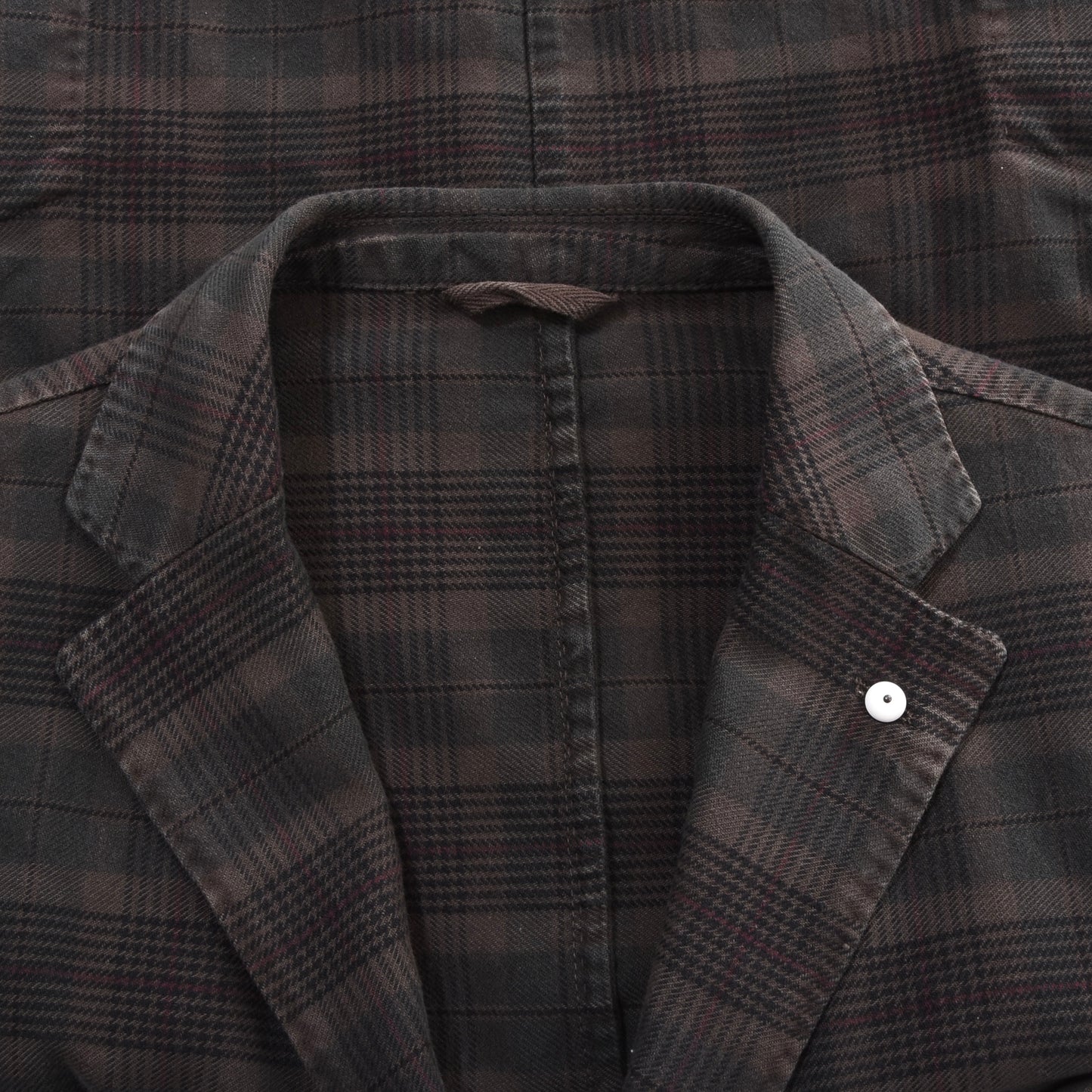 L.B.M. 1911 Unstructured Cotton Jacket Size 50 ca. 52.5cm - Plaid