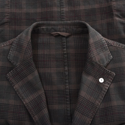 L.B.M. 1911 Unstructured Cotton Jacket Size 50 ca. 52.5cm - Plaid