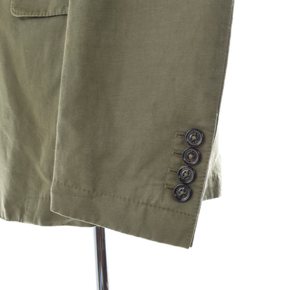 Burberry London Cotton-Linen Jacket Size 48 ca. 51cm - Khaki