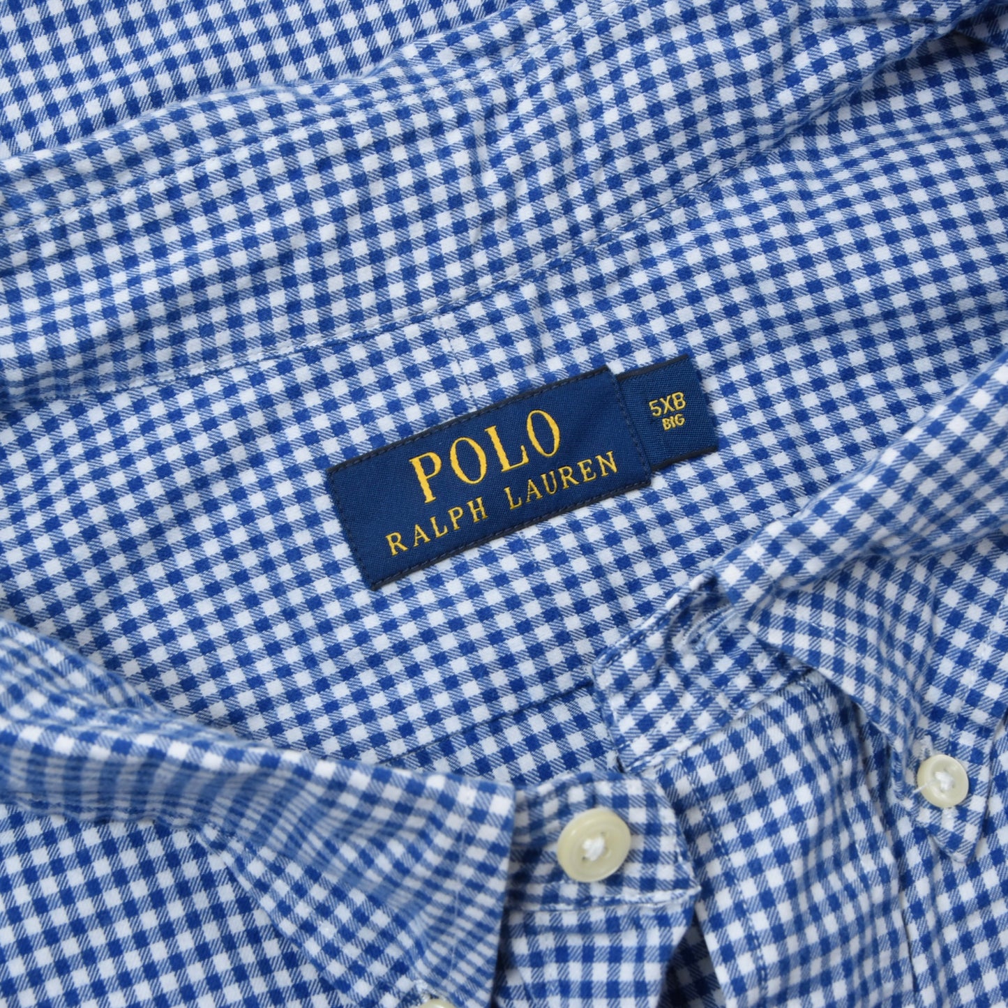 Polo Ralph Lauren Shirt Size 5XB ca. 94.5cm Chest - Blue & White