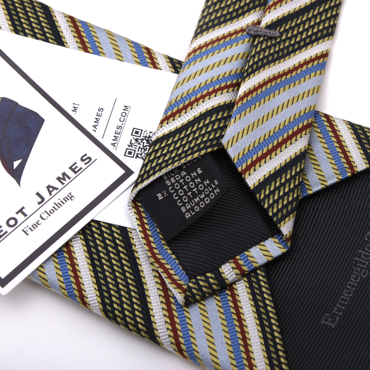 Ermenegildo Zegna Seide-Baumwolle Krawatte Made in Italy – Streifen