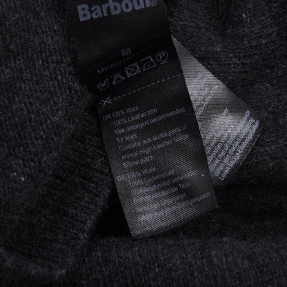 Barbour Essential Strickjacke aus Wolle Größe M - Grau