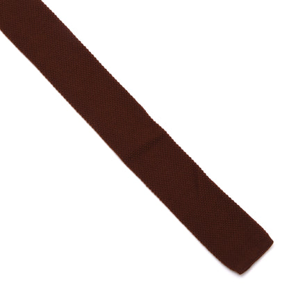 NOS Brieftaube 100% Wool Knit Tie W. Germany - Rust Brown
