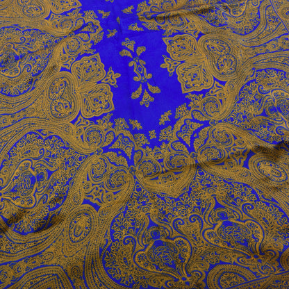 Etro Milano 100% Silk Scarf 171cm Made in Italy - Blue/Yellow Paisley