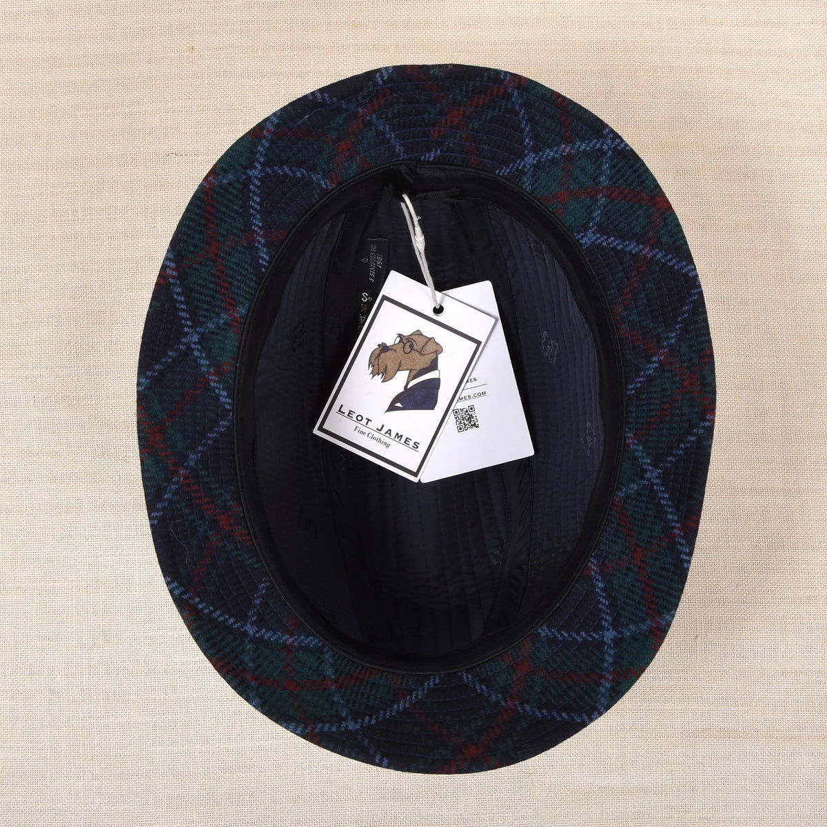Vintage DAKS London Wolle Ghillie/Bucket Hut Gr. M - Tartan