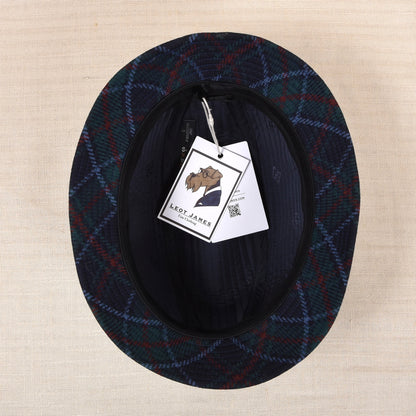 Vintage DAKS London Wolle Ghillie/Bucket Hut Gr. M - Tartan