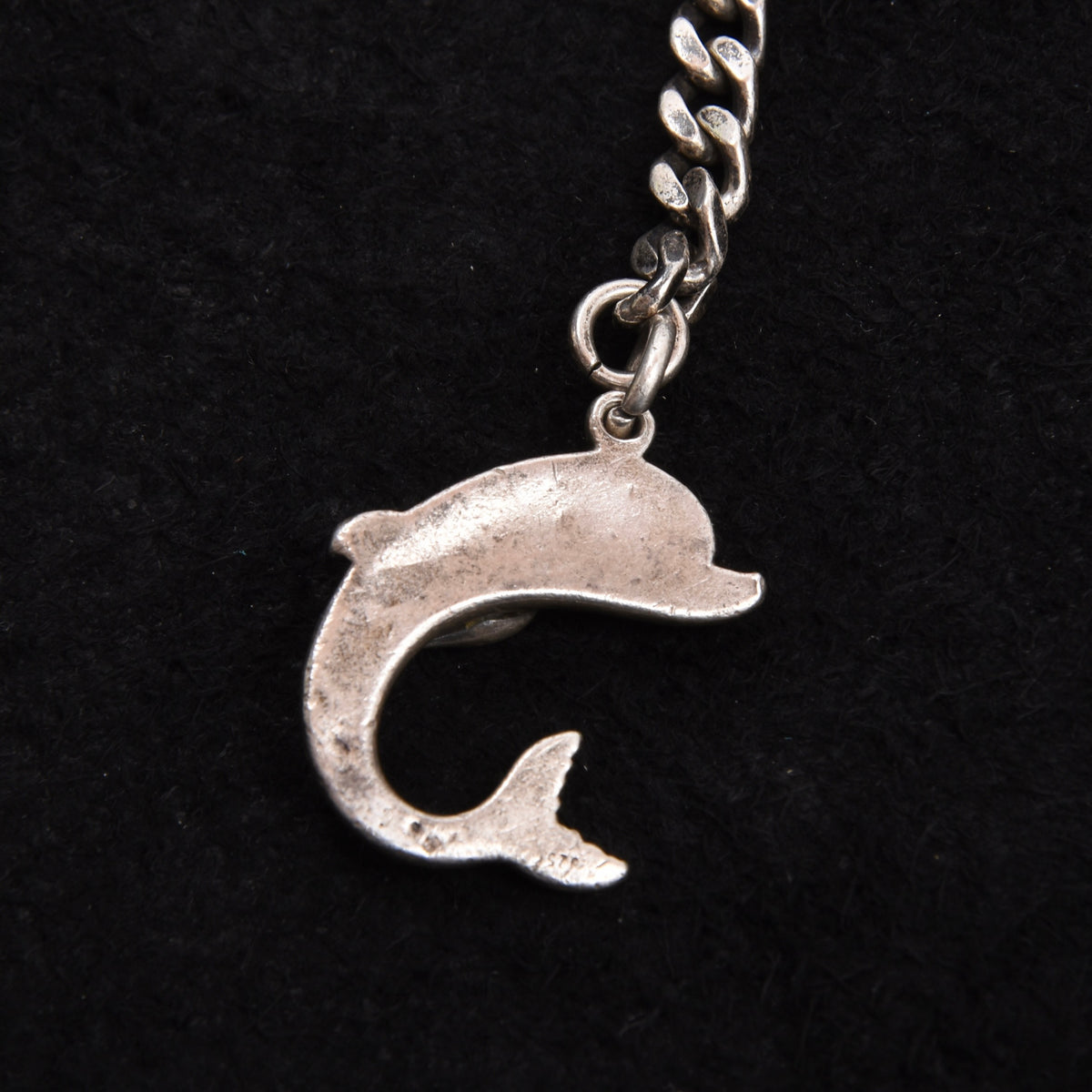 Vintage 925 Sterlingsilber Delfin Schlüsselanhänger ca. 20.88 g