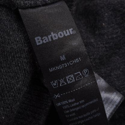 Barbour Essential Strickjacke aus Wolle Größe M - Grau