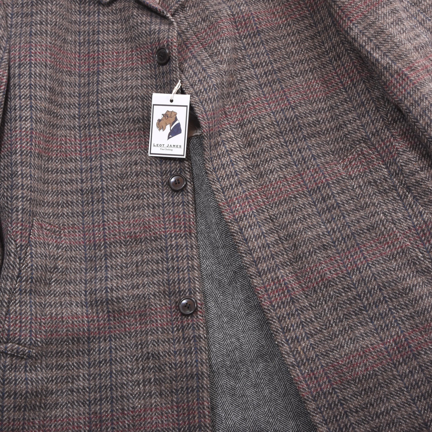 Vintage Tweedmantel, Größe 58 (ca. 63 cm), kariert
