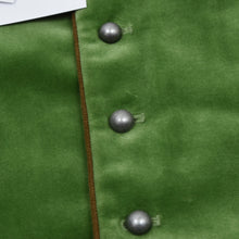 Laden Sie das Bild in den Galerie-Viewer, Alphorn Trachtengilet aus Samt/Baumwolle  Größe 58 - Grün