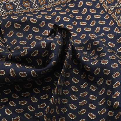 Classic Silk Pocket Square 42.5cm x 42.5cm - Navy Paisley