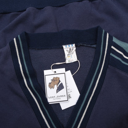 Vintage 1980er Adidas Strickjacke Größe 50 ca. 58cm - Blau