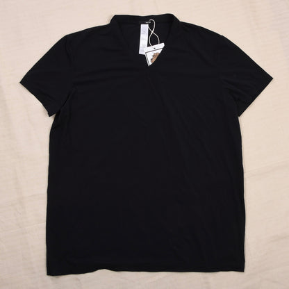 HOM Stretch V-Neck T-Shirt Größe XL - Schwarz