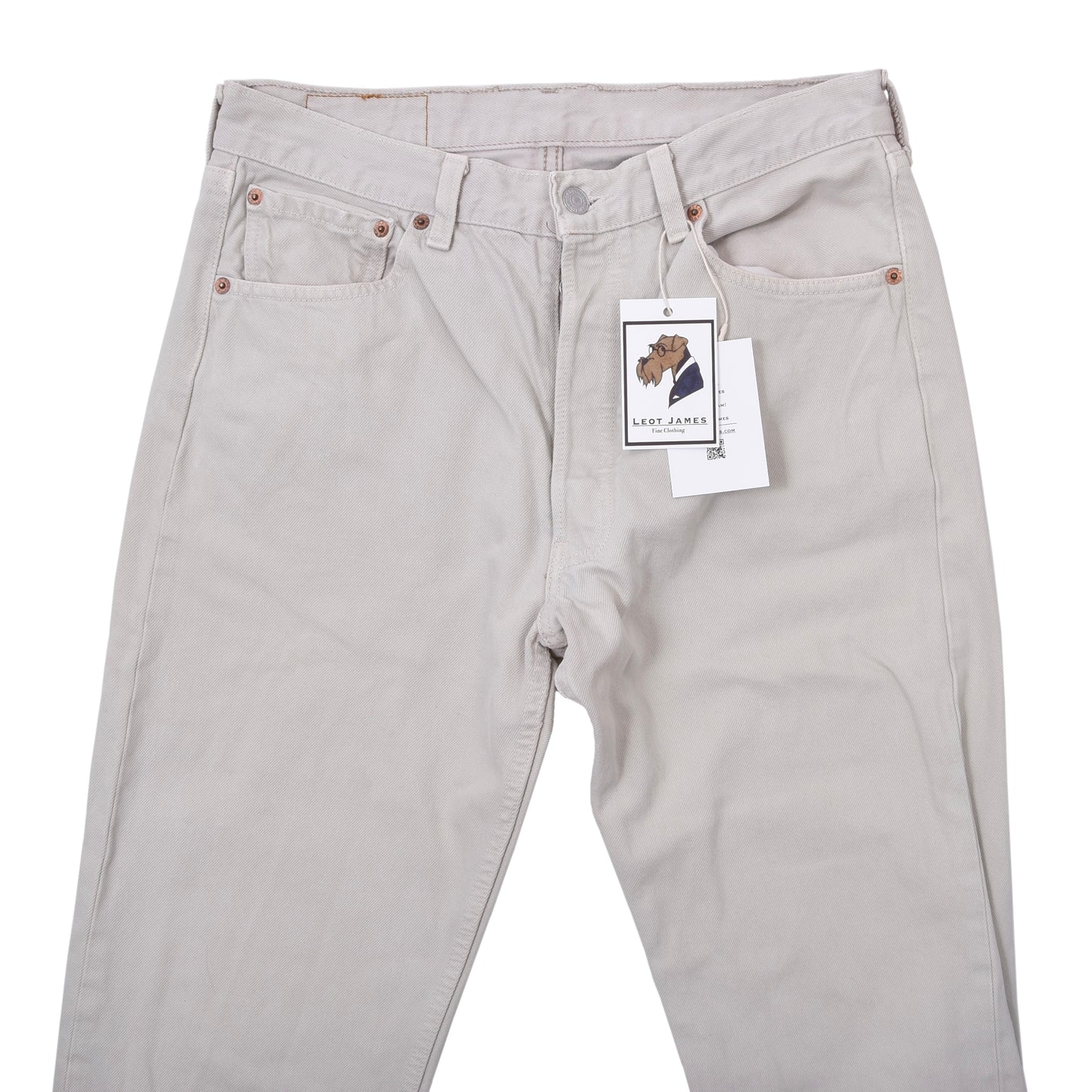 Vintage Levi's 501 Made in USA Größe W33 L34 ca. 40cm - Off-White