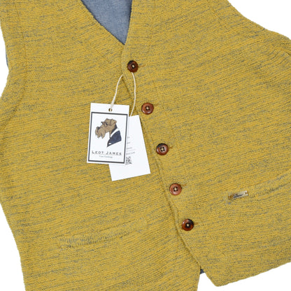 Luis Trenker Cotton-Blend Waistcoat/Vest Size S - Yellow