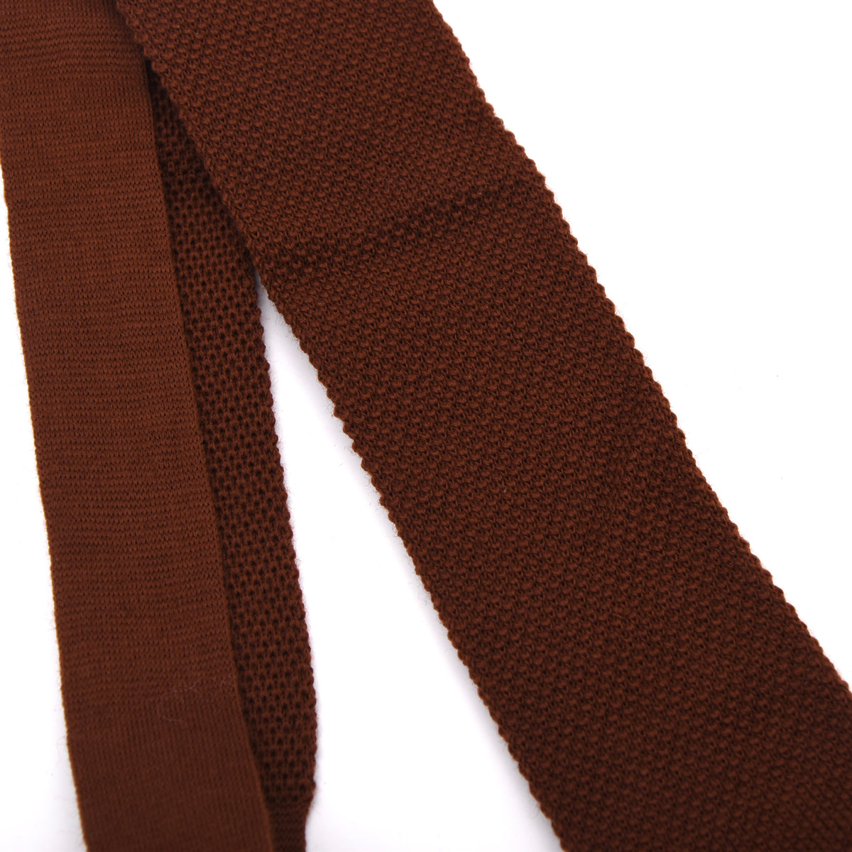 NOS Brieftaube 100% Wool Knit Tie W. Germany - Rust Brown