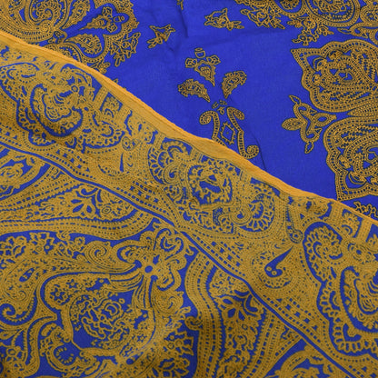 Etro Milano 100% Silk Scarf 171cm Made in Italy - Blue/Yellow Paisley
