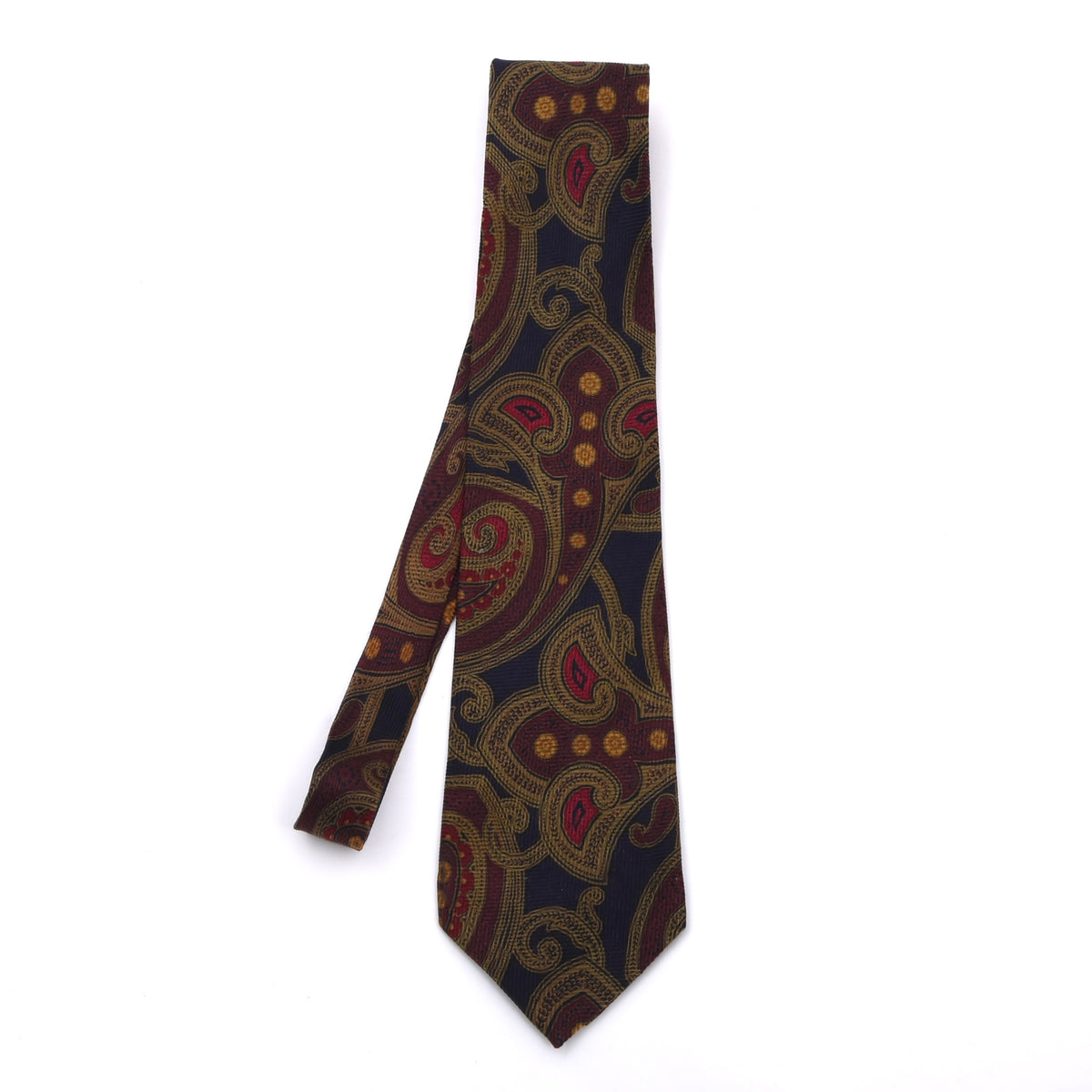 Vintage Gianfranco Ferré Silk Tie Made in Italy - Navy Paisley