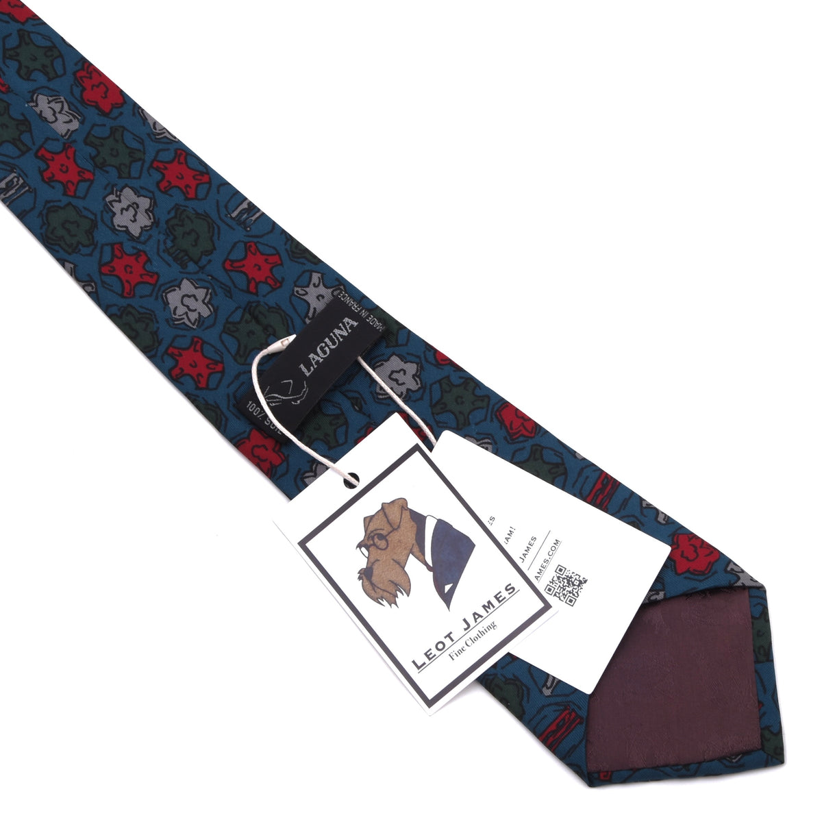 Laguna Ancient Madder Silk Tie Made in France - Blue/Red/Green