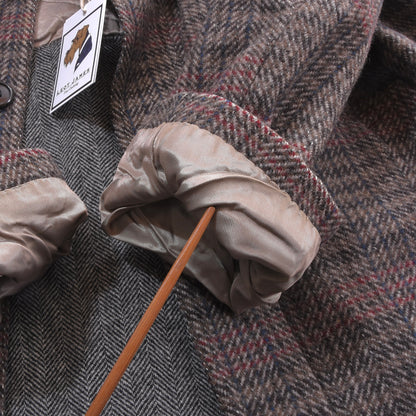 Vintage Tweedmantel, Größe 58 (ca. 63 cm), kariert