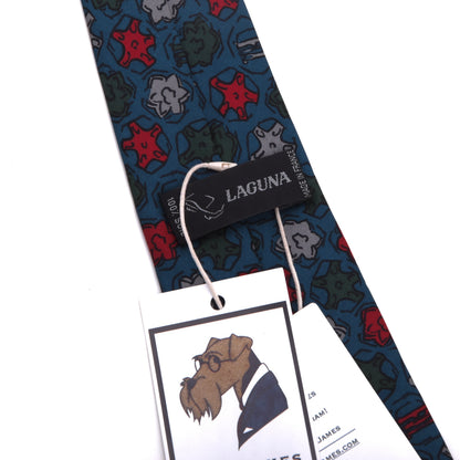 Laguna Ancient Madder Silk Tie Made in France - Blue/Red/Green
