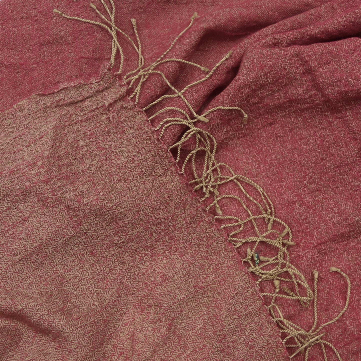Classic Wool- Silk Scarf ca. 184cm - Red/Gold