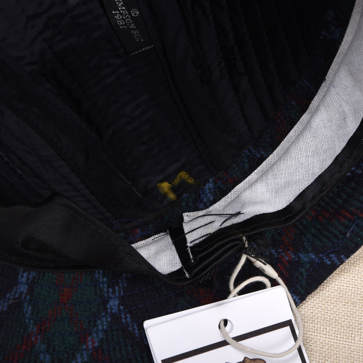 Vintage DAKS London Wolle Ghillie/Bucket Hut Gr. M - Tartan