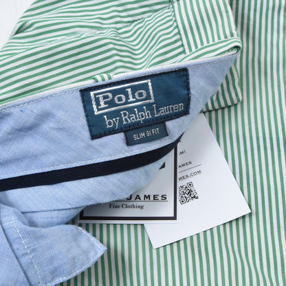 Polo Ralph Lauren Seersucker Shorts Size 32 - Green/White Stripes