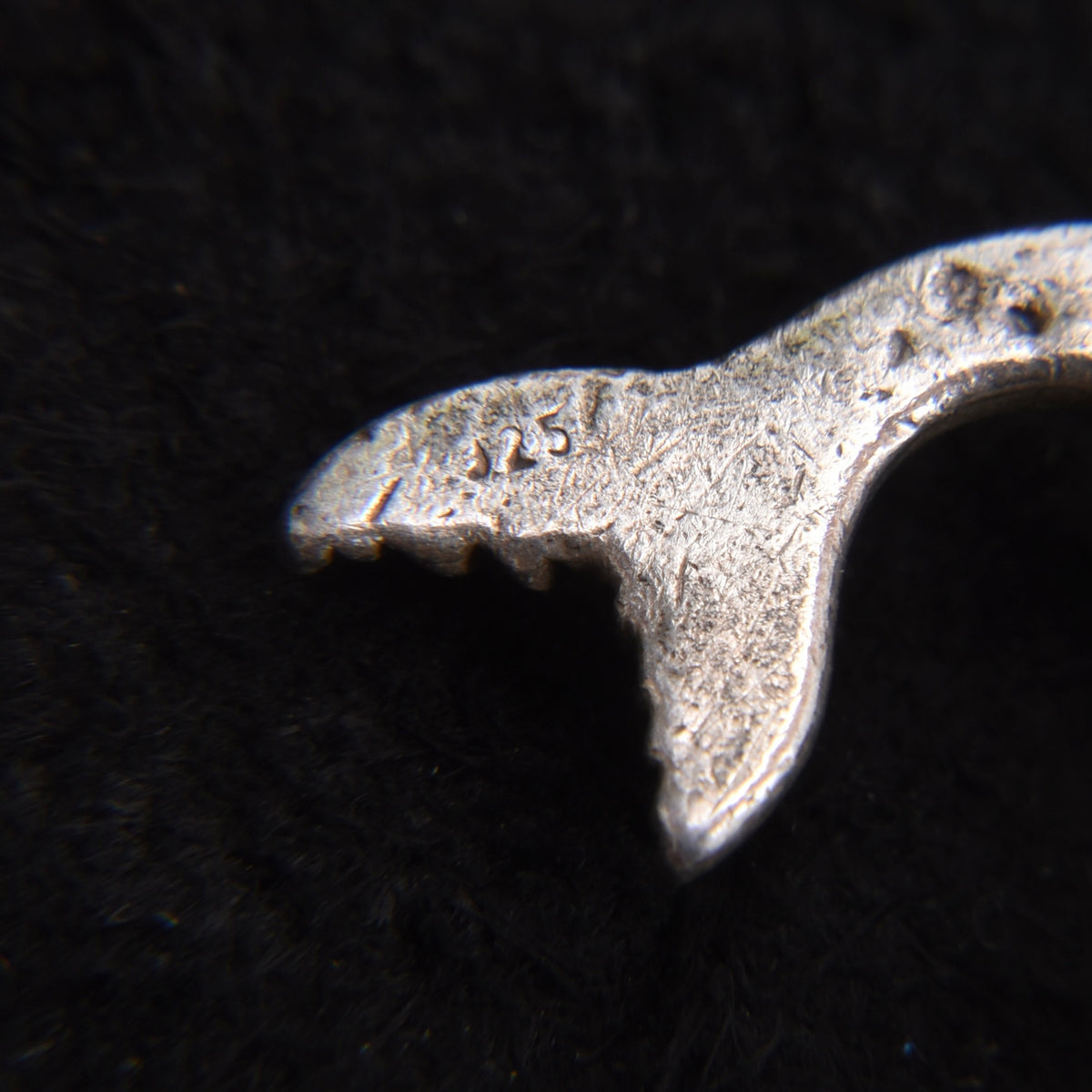 Vintage 925 Sterlingsilber Delfin Schlüsselanhänger ca. 20.88 g