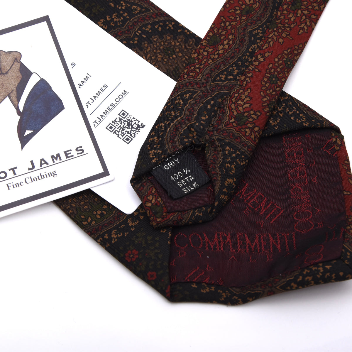 Complementi by Alea Seide Krawatte Made in Italy - Rot Paisley