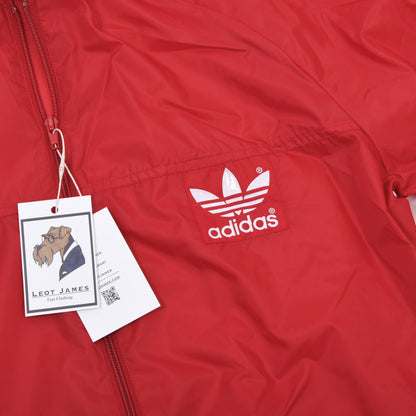 Vintage Adidas Nylon Regenjacke Größe D44 ca. 56cm - Rot