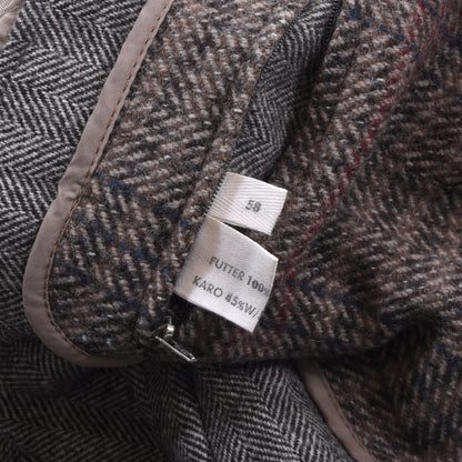 Vintage Tweedmantel, Größe 58 (ca. 63 cm), kariert