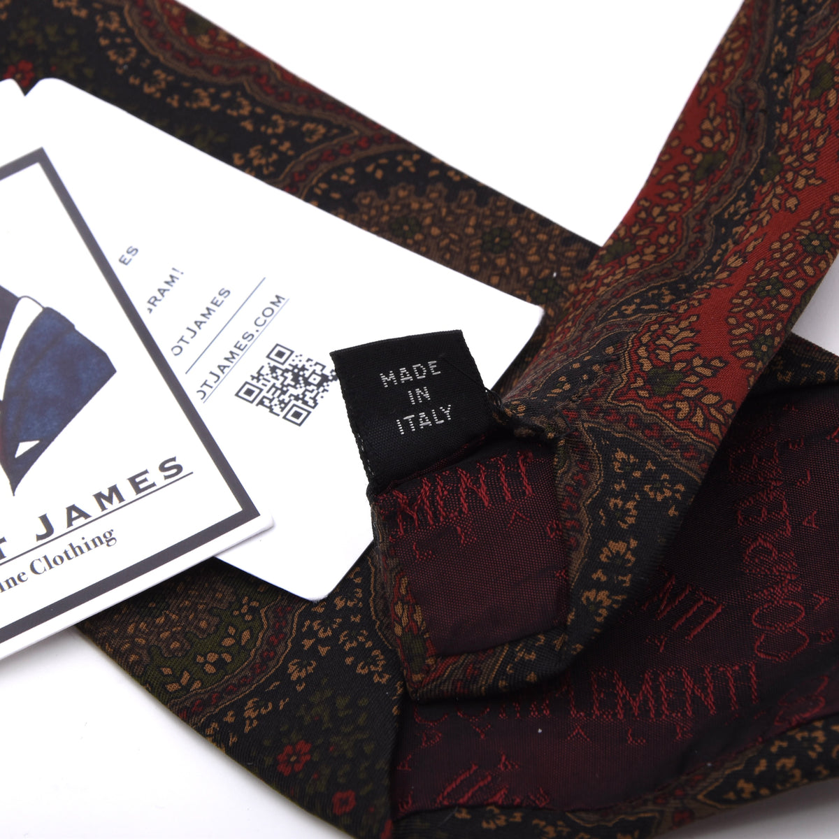 Complementi by Alea Seide Krawatte Made in Italy - Rot Paisley